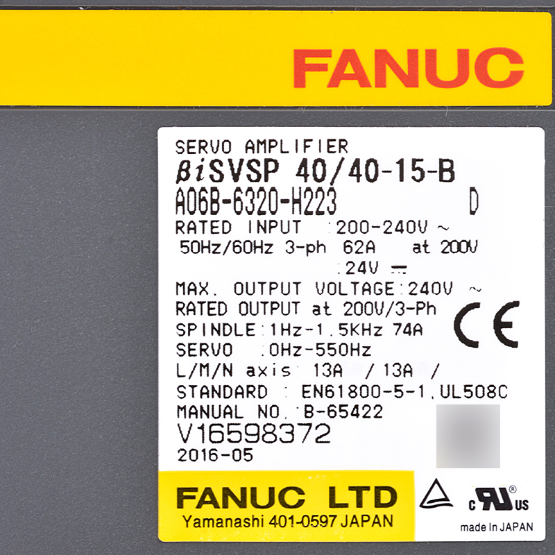 Manufacturer A06B-6058-H331 FANUC Servo Drive